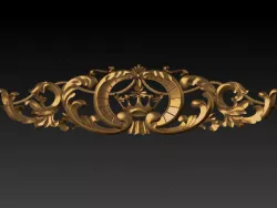 Classic pattern inlaid interior decorated with 3D CNC model 3D model