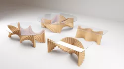 Coffee Tables set Low-poly  3D model