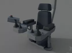 Control panel with joysticks - crane or gantry Low-poly  3D model