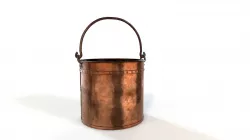 Copper bucket Low-poly  3D model