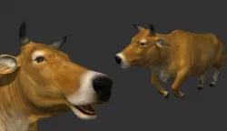 Cow Rigged 3D model