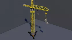 Crane obj mtl STL Low-poly  3D model