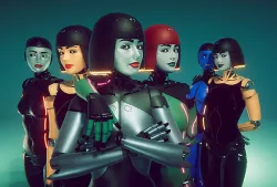 Cyber Girl Low-poly  3D model
