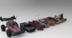 Demolition Derby Carss x 8 Low-poly  3D model