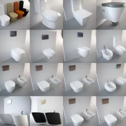Designer Toilet and Bidet Collection 