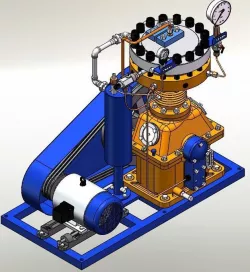 Diaphragm compressor 3D model