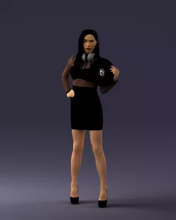 DJ girl 0328 3D model