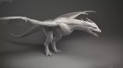 Dragon Wyvern - Highpoly Sculpture 3D model
