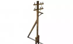 Electric wood pillar Low-poly 3D model Low-poly  3D model