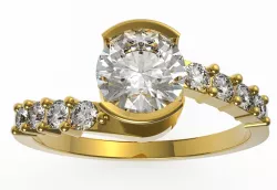 Engagement Ring Of Contemporary Design 3D model