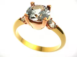 Engagement Ring Of Contemporary Design stl and obj 3d models 3D model