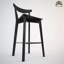 Evergreen Barstool Low-poly  3D model