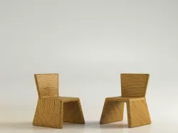 Exotic bamboo chairs 3D model