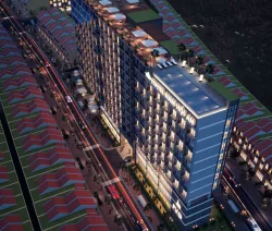 Exterior and lanscape design  Low-poly  3D model