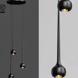 Falling Water Trio Round Suspension Lamp 3D model