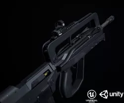 Famas G2 PBR Low-poly  3D model