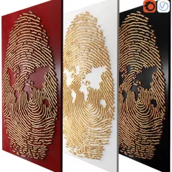  fingerprint mural  3D model