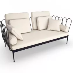 Fleurs metallic Sofa Outdoor Unopiu 3D model
