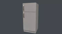 Fridge - White Fridge - Simple Fridge  Low-poly  3D model