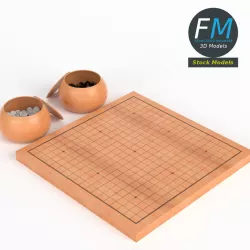 GO board game 3D model