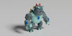 Golem Warrior Low-poly  3D model