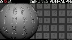 Gothic Runes VDM Brush and Alpha Texture