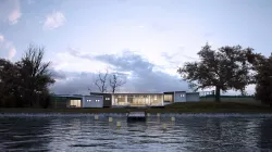 Green Residential Villa Revit Model Low-poly  3D model