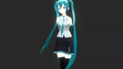 Hatsune Miku Low-poly  3D model