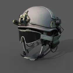 Helmet scifi military low poly 3d model  Low-poly  3D model