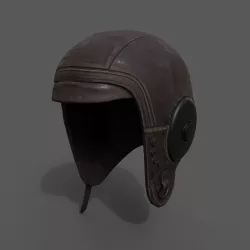 Helmet scifi pilot retro military  Low-poly  3D model
