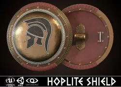 Hoplite Shield Helm Low-poly  3D model