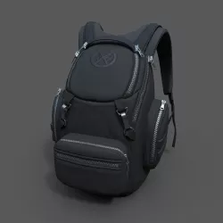 Human Backpack scifi ver 3 Low-poly  3D model