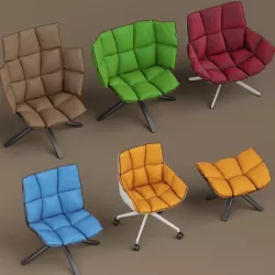 HUSK ARMCHAIRS 3D model