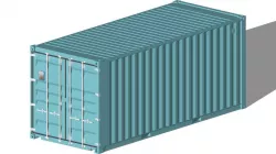 industry 20FT STANDARD 8 ft 6 DRY  CONTAINER 3D model