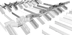 industry  Group 02  Fences and stairs 3D model