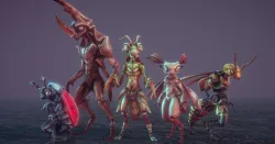 Insect Characters Low-poly  3D model