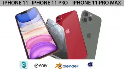 IPHONE 11 IPHONE 11 PRO IPHONE PRO MAX  VRAY  Low-poly  3D model