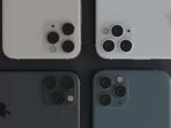 iPhone 11 Pro In All Official Colors Low-poly  3D model