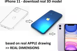 iPhone 11 - real dimensions 3D model