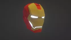 Iron Man Helmet Low-poly  3D model