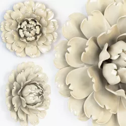 Ivory Large Flower Wall Decor 3D model