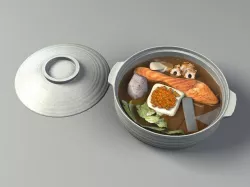 Japanese Food Hot Pot 3D model