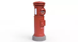  Japanese Post Box  Low-poly  3D model