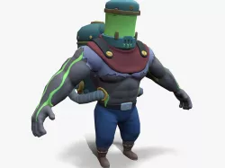 Jarhead with goo tank boss Low-poly  3D model