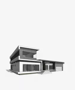 Katonah Residential Villa Revit Model Low-poly  3D model