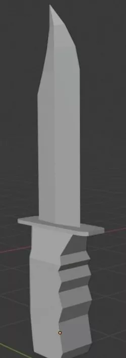 Knife metal pole with laser pointer Low-poly 3D model