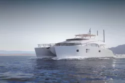 Large luxurious catamaran 3D model