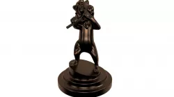 Lion playing on flute statue Sculpture 3D Printable trophy art 3D model