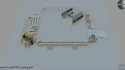 lmperial small TIE  landing pad 3D model