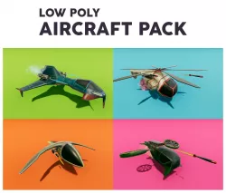 Low Poly Aircraft Pack Low-poly  3D model